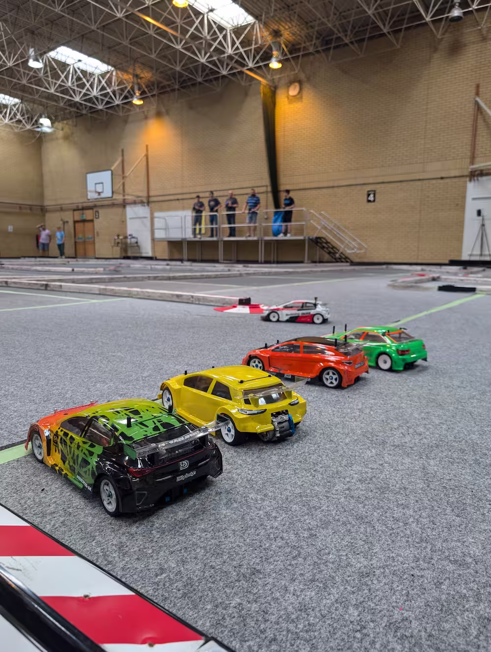 RC cars on a track